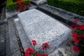 Bladon, Woodstock, UK, July 2013, St Martins Church the burial place of Sir Winston Churchill