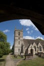 Bladon, Woodstock, UK, July 2013, St Martins Church the burial place of Sir Winston Churchill