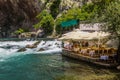 BLAGAJ, BOSNIA AND HERZEGOVINA - JUNE 9, 2019: Buna river in Blagaj village near Mostar, Bosnia and Herzegovi Royalty Free Stock Photo