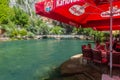 BLAGAJ, BOSNIA AND HERZEGOVINA - JUNE 9, 2019: Stone bridge over Buna river in Blagaj village near Mostar, Bosnia and Royalty Free Stock Photo