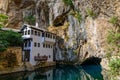 Blagaj Tekke and Buna River Spring in Mostar, Bosnia and Herzegovina Royalty Free Stock Photo