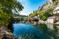 Blagaj Tekke, Dervish House, in rocks at Buna river, Bosnia And Herzegovina Royalty Free Stock Photo