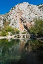 Blagaj Tekke, Dervish House, in rocks at Buna river, Bosnia And Herzegovina Royalty Free Stock Photo