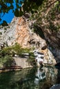 Blagaj Tekke, Dervish House, in rocks at Buna river, Bosnia And Herzegovina Royalty Free Stock Photo