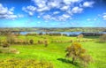 Blagdon Lake Somerset south of Bristol like painting in HDR Royalty Free Stock Photo