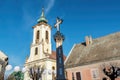 Blagovestenska Church and Main Square of Szentendre, Hungary Royalty Free Stock Photo