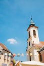 Blagovestenska church at Szentendre medieval old town main square in Hungary Royalty Free Stock Photo