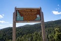 Blaine County, Idaho - July 1, 2019: Interpretive sign for Alexander Ross, a fur trader and explorer near the Galena Summit in the