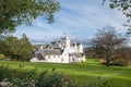 BLAIR ATHOLL, PERTHSHIRE, SCOTLAND / UNITED KINGDOM - OCTOBER 24, 2017: White Blair castle, home of the Duke of Athoo