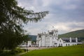Blair Castle, near the Village of Blair Atholl in Perthshire, Scotland, UK, on a cloudy day