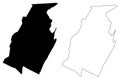 Blair County, Commonwealth of Pennsylvania U.S. county, United States of America, USA, U.S., US map vector illustration,
