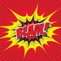 BLAM! comic word. Royalty Free Stock Photo