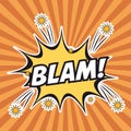 Blam explosion pop art comic design