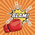 Blam explosion pop art comic design