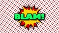 BLAM - word speech balloons comic style animation