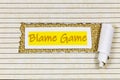 Blame game people accusation character gesture emotion