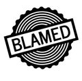 Blamed stamp on white