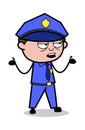 Blameless - Retro Cop Policeman Vector Illustration Royalty Free Stock Photo