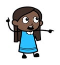 Blaming Black Girl Cartoon Royalty Free Stock Photo