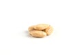 blanch almond on white Royalty Free Stock Photo