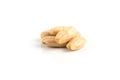 blanch almond on white Royalty Free Stock Photo