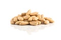 blanch almond on white Royalty Free Stock Photo