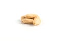 blanch almond on white Royalty Free Stock Photo