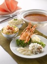 Blanched Ying Yang pomfret lobster with Chinese cabbage and minced meat in superior fish stock