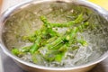 Blanching asparagus