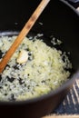 Blanching onion and garlic