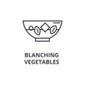 Blanching vegetables line icon, outline sign, linear symbol, vector, flat illustration