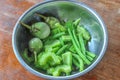 Blanching vegetables Royalty Free Stock Photo