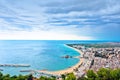 Blanes beach and Sa Palomera rock, Spain Royalty Free Stock Photo