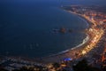 Blanes night panoramic view Royalty Free Stock Photo