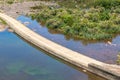 Blang dam with Cai river and road