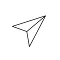 Sending message icon, paper plane sign