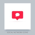 Social network app icon. UX UI design tooltip element. Instagram notification vector icon.