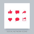 Social network app icon. UX UI design tooltip element. Instagram notification vector icon.