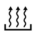 Heat sign, heat wave of steam, superheated steam symbol Royalty Free Stock Photo