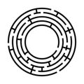 Circle maze, the game for brain training, start and finish