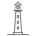 Lighthouse near the beach, watchtower for warching enemy Royalty Free Stock Photo