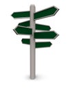 Blank 3D Direction Sign Royalty Free Stock Photo