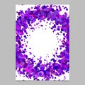 Blank abstract confetti wreath page background template with dispersed circles Royalty Free Stock Photo