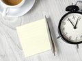 Adhesive note on desk Royalty Free Stock Photo