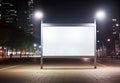 Blank advertise commercial white street empty billboard poster board city