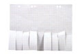 Blank advertisement paper with cut slips Royalty Free Stock Photo