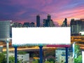 Blank advertising bilboard installed outdoor