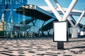 Blank advertising billboard in the Airport Royalty Free Stock Photo