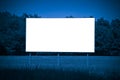 Blank advertising billboard immersed in a rural scene - image wi