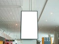 Blank Advertising LCD TV Billboard on the Wall at Airport Royalty Free Stock Photo